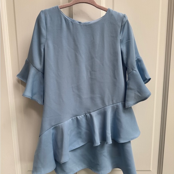 GB Girls 3T Light Blue 3/4 Sleeve Flowy Blouse - Picture 1 of 7
